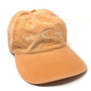 Bud Light Hat Orange Fade Adjustable Buckle Strap Cap Headgear by Games One Size